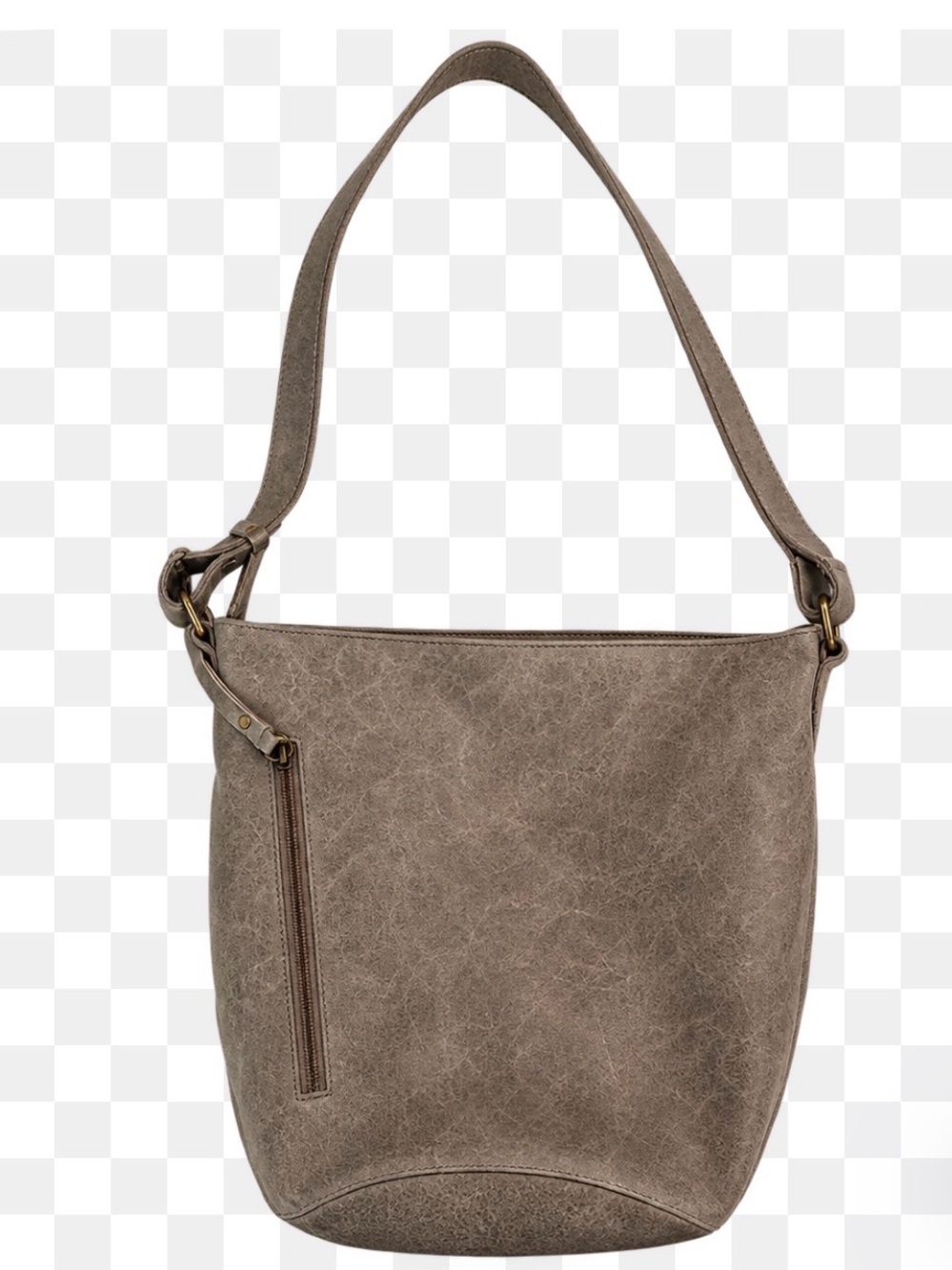 Chen & Derington Leather Bucket Hobo Slouchy Crossbody Bag